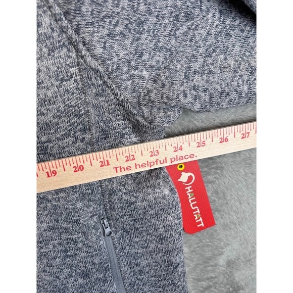 Hallstatt Men's Gray 1/4 Zip Fleece Pullover Jacket Chest Zip Pocket NWT Size XL - Picture 8 of 12